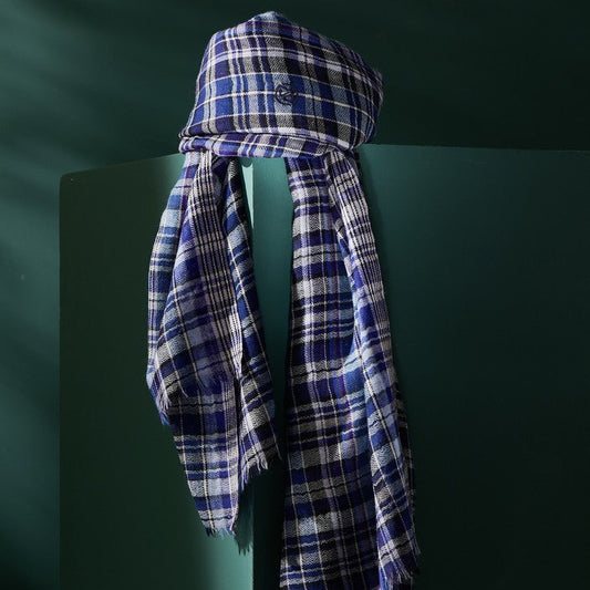 Parisienne Scarf - Organic Wool - 'Barra' Check
