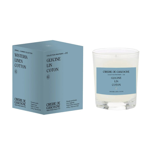 Cirerie de Gascogne - Scented Candle - Wisteria, Linen & Cotton