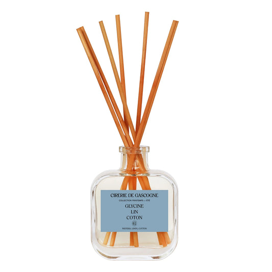 Cirerie de Gascogne - Reed Diffuser - Wisteria, Linen & Cotton