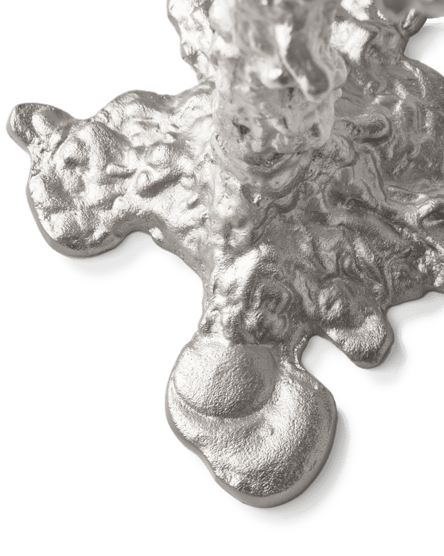 Silver Drip Candle Holder - 4 Arms