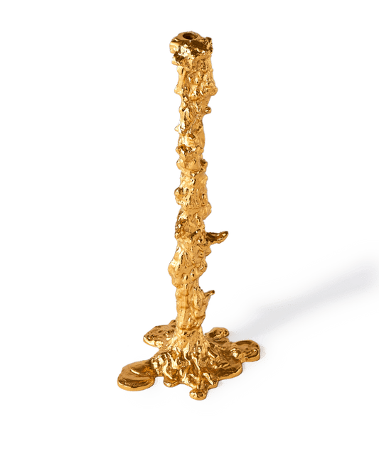 Gold Drip Candle Holder - Extra Tall