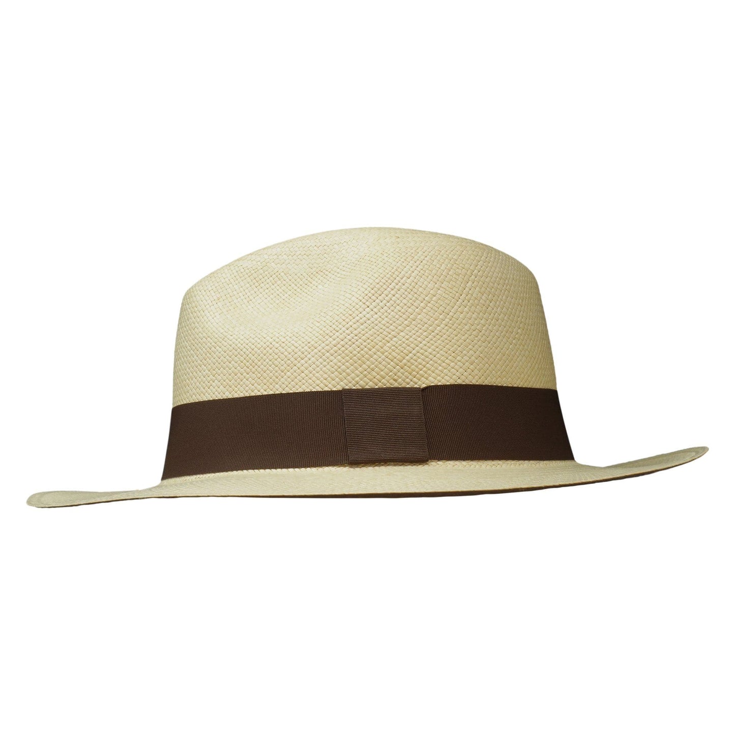 Fedora Panama Hat - Natural With Brown Ribbon