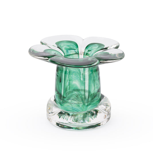 Glass Flower Candle Stick