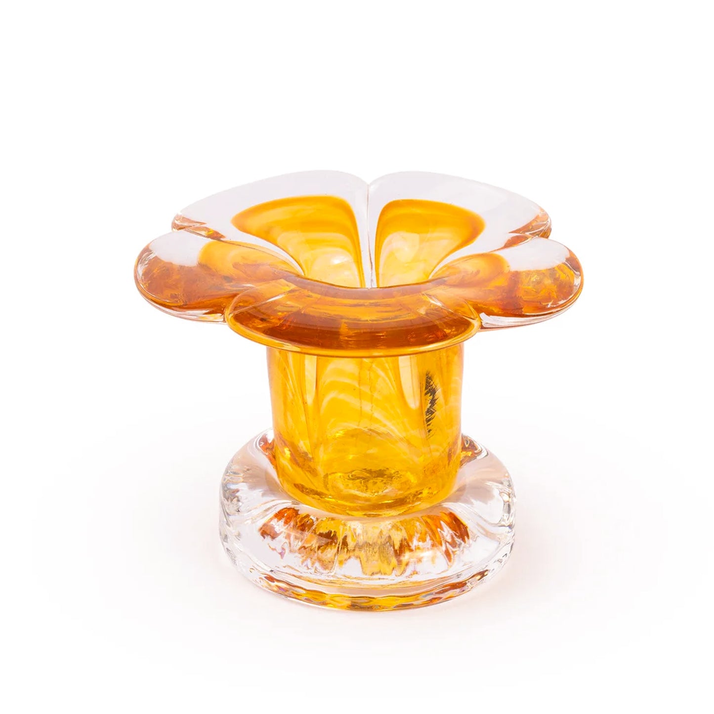 Glass Flower Candle Stick