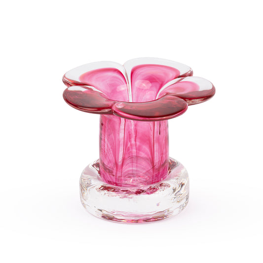 Glass Flower Candle Stick