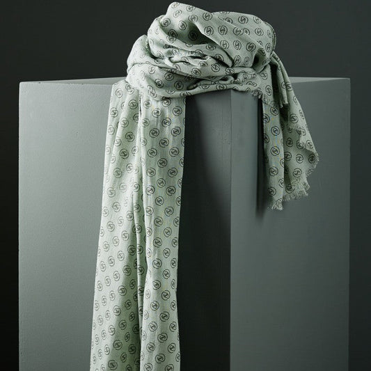 Parisienne Scarf - Organic Cotton - ‘Gobi' Soft and Light Pattern