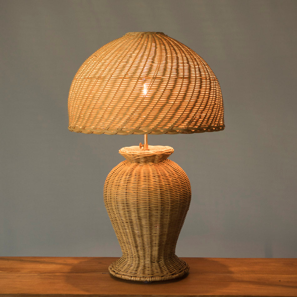 Charlotte Rattan Dome Lampshade - Natural
