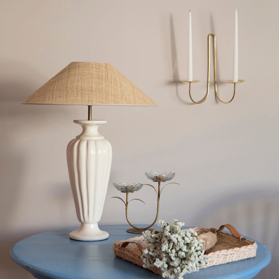 Hanoi Raffia Lampshade - Natural