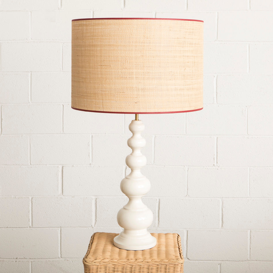 Tucana Wooden Table Lamp - White