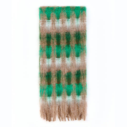 Mohair & Wool ‘Check’ Scarf