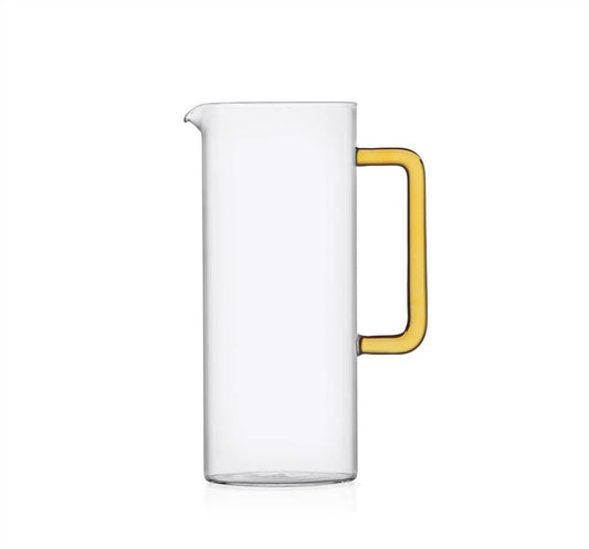 Milanese Glass - Simple Jug With Coloured Handle