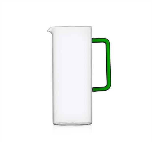 Milanese Glass - Simple Jug With Coloured Handle