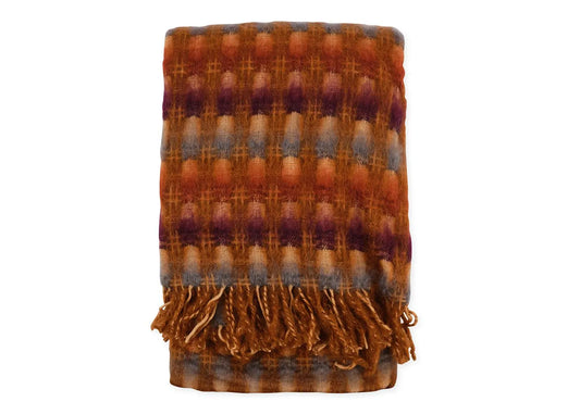 Mohair & Wool ‘Check’ Throw
