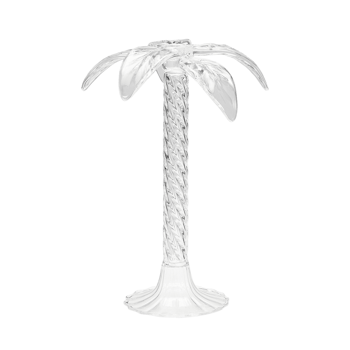 Palm Tree Glass Candle Stick