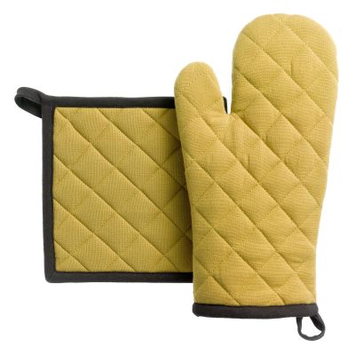 Oven Glove With Pot Holder Set