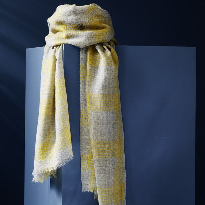Parisienne Scarf - Organic Wool - ‘Skye' Soft Check