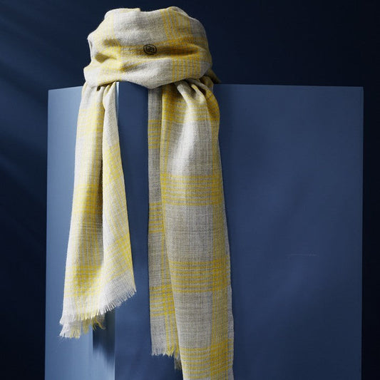 Parisienne Scarf - Organic Wool - ‘Skye' Soft Check