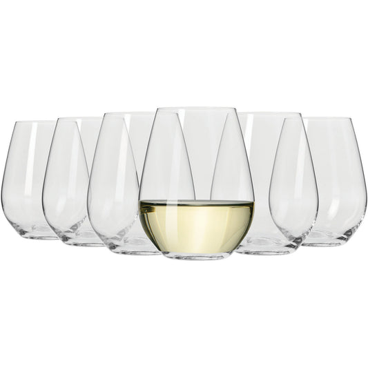Stemless White Wine Glasses - Set of 6
