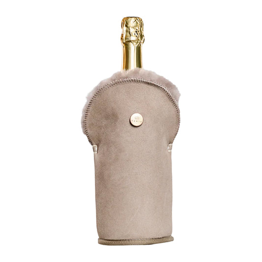 Fur Wine Cooler - Stone Suede