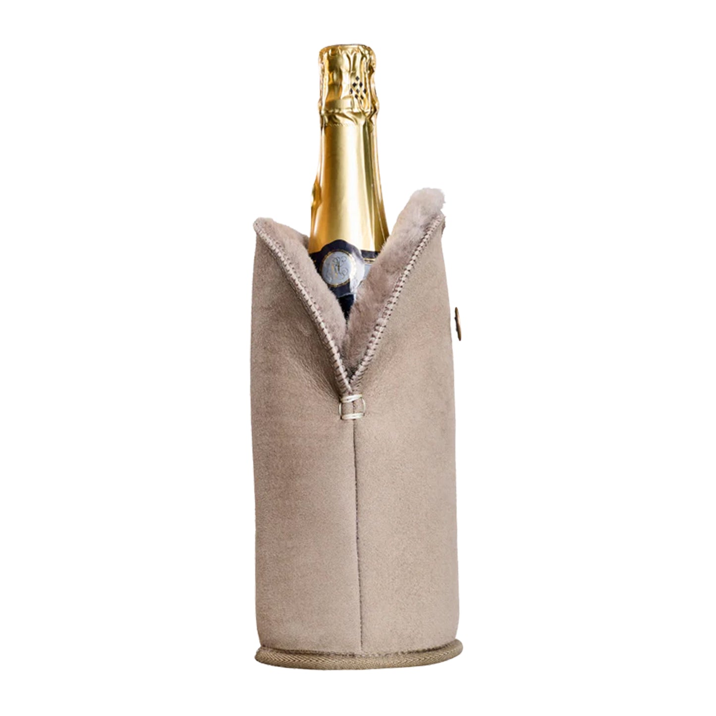 Fur Wine Cooler - Stone Suede