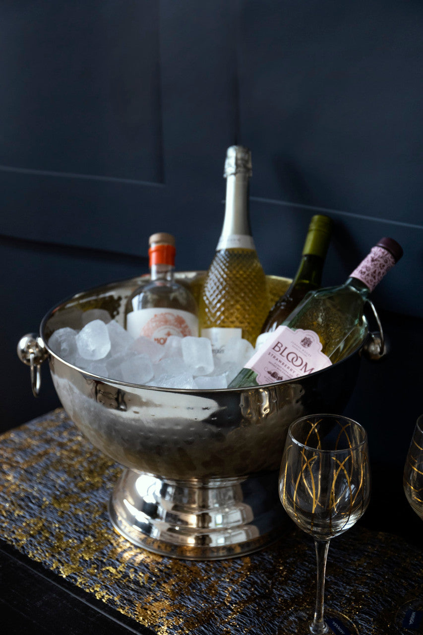 Hammered Silver Large Champagne Bucket