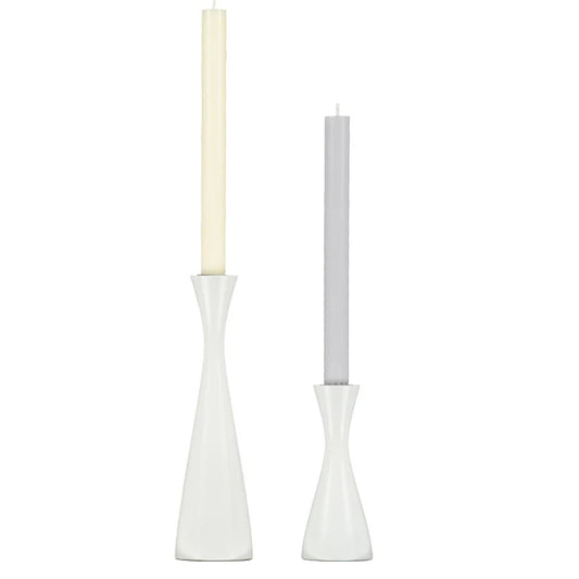 Wooden Candleholder - White