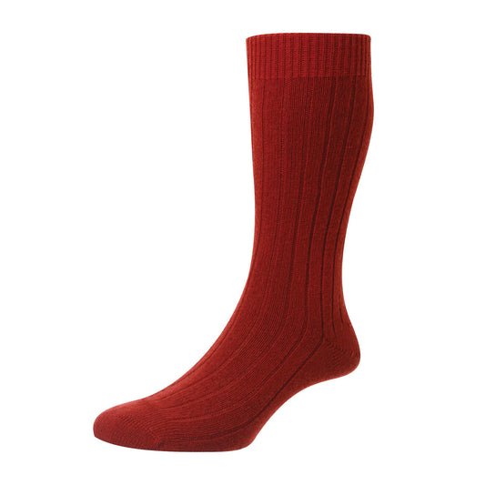 Men's Cashmere Socks - Winter Berry