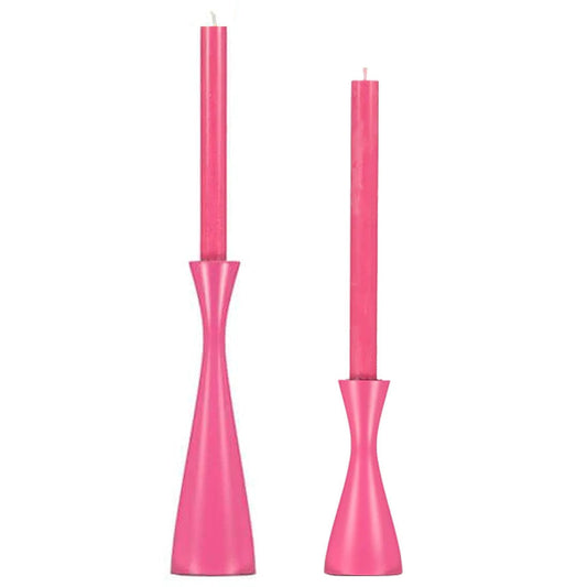 Wooden Candleholder - Pink