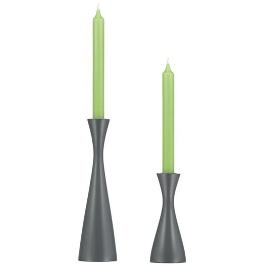 Wooden Candleholder - Gunmetal