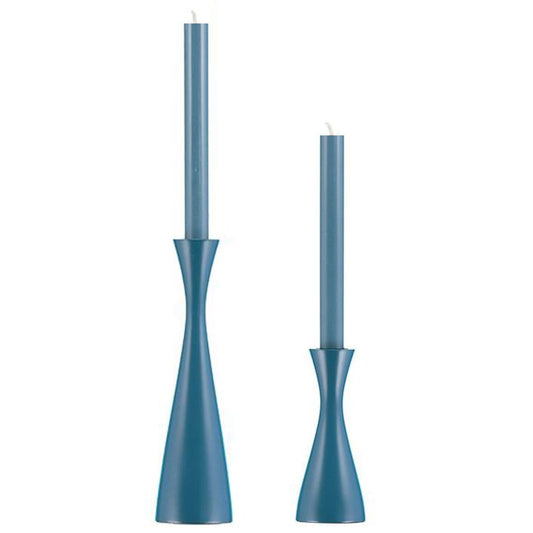 Wooden Candleholder - Petrol Blue